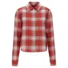 Loewe Check Pattern Long-sleeved Shirt In Red
