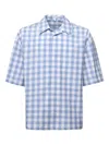Loewe Camicia In Cotone Ricamato Uomo In Blue