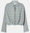 Loewe Checked Draped Jacket In Multi