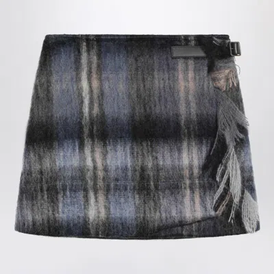 LOEWE LOEWE CHECKED MINI SKIRT AND BLEND