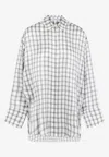 Loewe Checked Silk Shirt In Multicolor