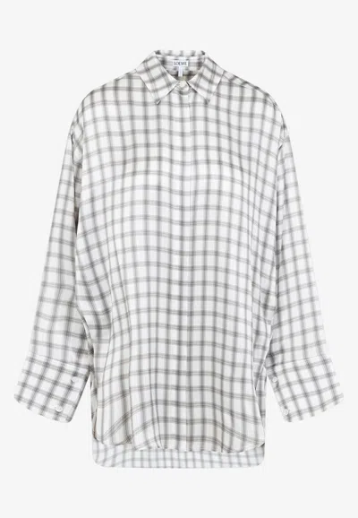 LOEWE CHECKED SILK SHIRT