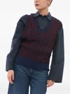 Loewe Check Patterned Stretch Cotton Vest