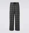 Loewe Checked Wide-leg Pants In Multi