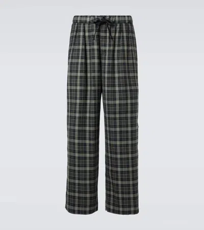 Loewe Checked Wide-leg Pants In Multi