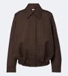 Loewe Wool-blend Drawstring Jacket In Brown