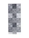 Loewe 'checkerboard' Scarf In Gray