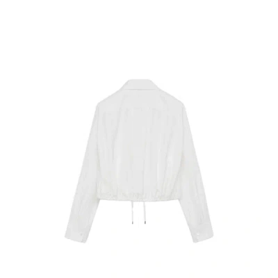 Loewe Chemise Ballon En Soie Mélangée In White