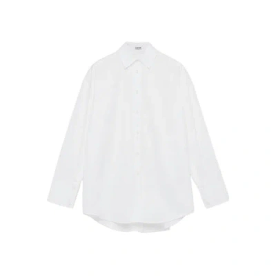 Loewe Chemise Cape En Popeline De Coton In White