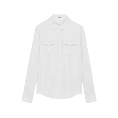 Loewe Chemise Droite À Col Classique In White