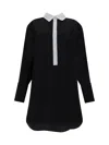 Loewe Abito Chemisier Dresses Black In Black