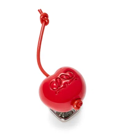 Loewe Cherry Pin Charm In Red