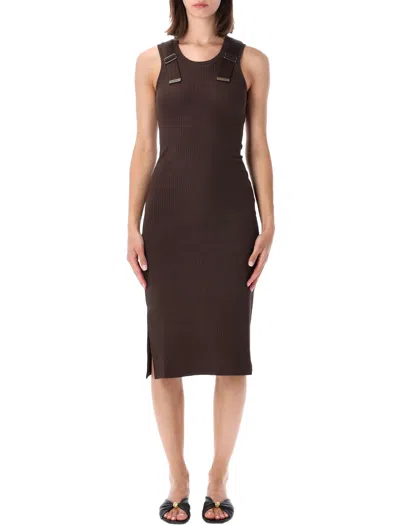 Loewe Chic Mini Dress For Women - Fall In Marrone