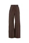 Loewe Pantalone In Nappa Cioccolato Donna In Brown