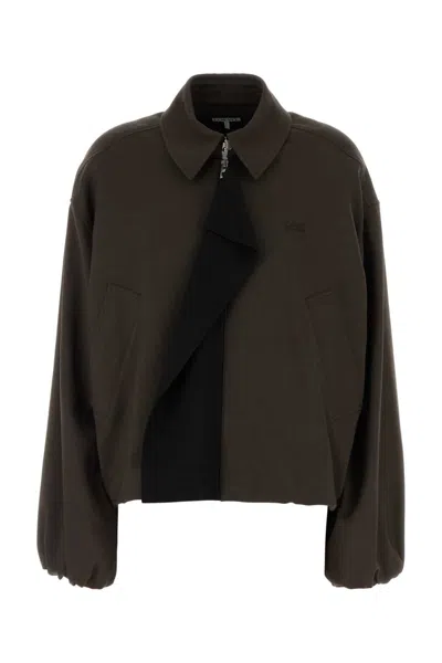 LOEWE LOEWE CHOCOLATE VISCOSE BLEND JACKET FOR WOMEN