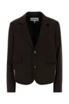 Loewe Chocolate Wool Blazer In Multi