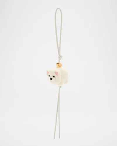 Loewe Chow Chow Dog Charm In White