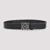 Loewe Chunky Anagram 4cm Adjustable Calf Skin Belt Loop In Gray