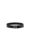 Loewe Chunky Anagram 4cm Adjustable Calf Skin Belt Loop In Black