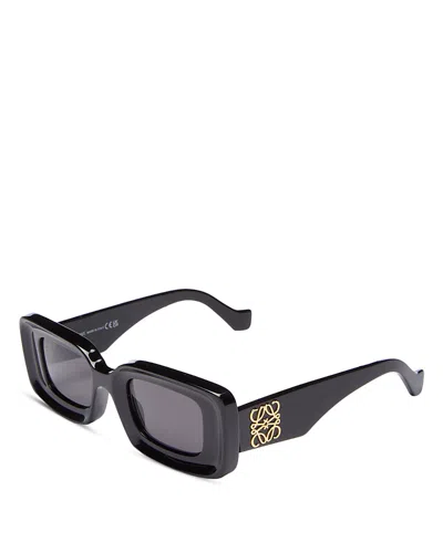LOEWE CHUNKY ANAGRAM RECTANGULAR SUNGLASSES, 46MM