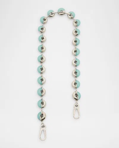 Loewe Chunky Donut Chain Bag Strap In Acetate And Stainless Steel In 4688 Waterpalladium