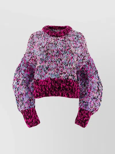LOEWE CHUNKY KNIT CREW NECK LONG SLEEVE SWEATER