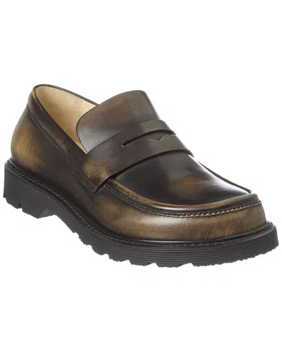 Loewe Chunky Leather Loafer In Brown
