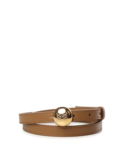 Loewe Pebble Calfskin Belt In Brown