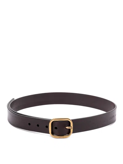 Loewe Rounded Soft Belt In Dark Brown