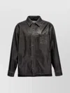 Loewe Anagram Leather Zip-up Overshirt