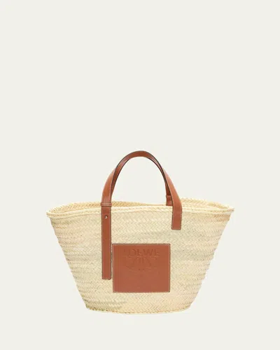 Loewe Classic Basket Raffia Tote Bag In Brown