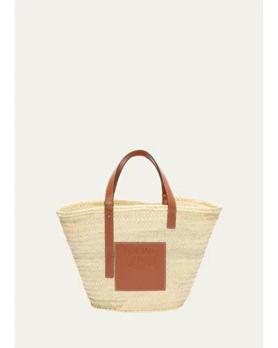 Loewe Classic Basket Raffia Tote Bag In Natural/tan