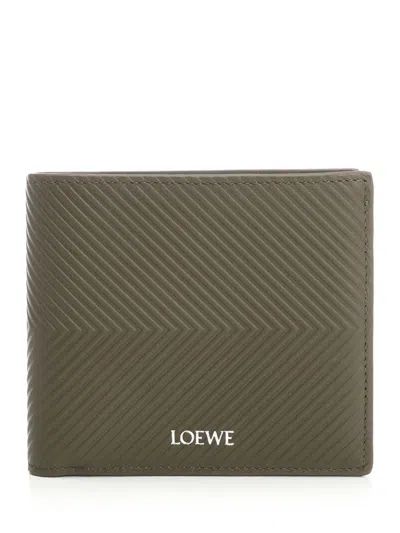 Loewe Classic Calfskin Bifold Wallets Green