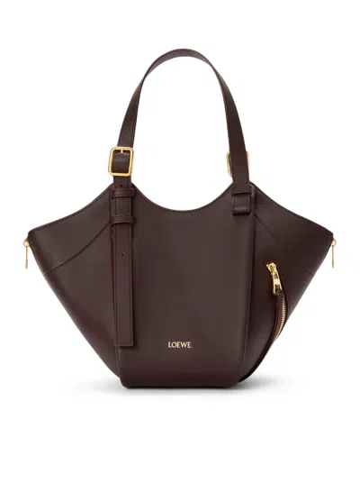 Loewe Classic Calfskin Hammock Flip Bag In Brown