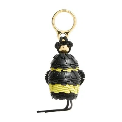 Loewe Classic Calfskin Honey Bee Bag Charm In Yellow