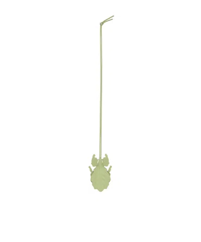 Loewe Classic Calfskin Leaf Insect Key Chain Ornament In Green