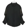 Loewe Classic Collar Long Sleeve-silk Shirt In Black