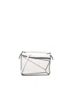 Loewe Mini Puzzle Tote Bag In Soft White