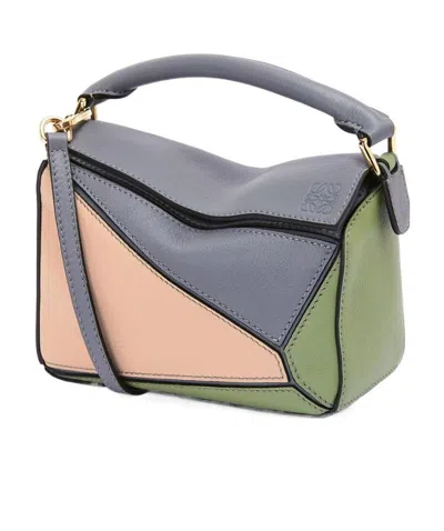 Loewe Classic Puzzle Shoulder Bag In Gray