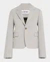 Loewe Classic Single-breasted Blazer In Light Grey