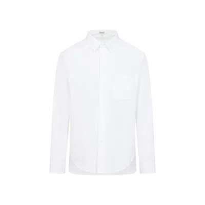 Loewe Cotton Shirt Embroidered Logo In White