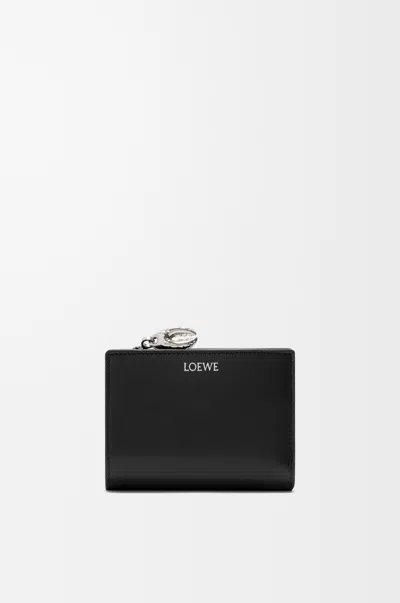 Loewe Claw Compact Wallet In Glossy Lambskin For Woman In Pattern