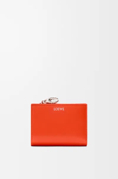 Loewe Claw Compact Wallet In Glossy Lambskin For Woman In Pattern