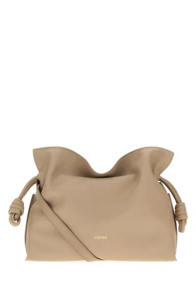 Loewe Clutch Flamenco Media In Nappa Sabbia  Donna