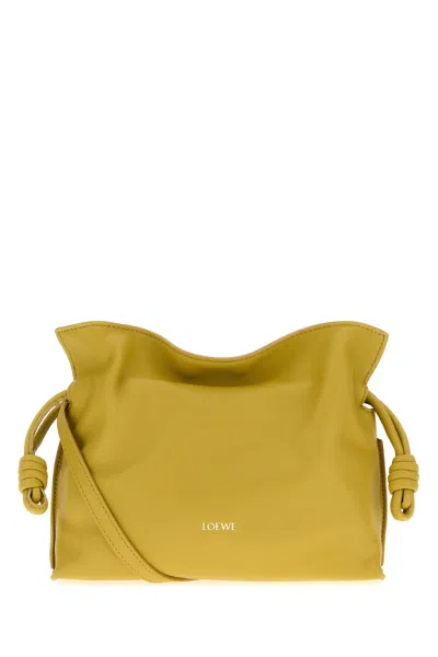 Loewe Clutch Flamenco Mini In Nappa Senape  Donna