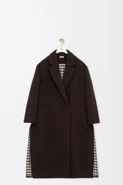 Loewe Coat In Cashmere Size:34 For Woman In Brown