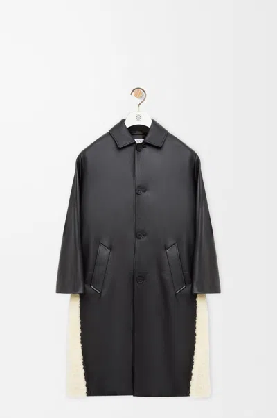 Loewe Coat In Nappa Lambskin Size:34 For Woman In Black