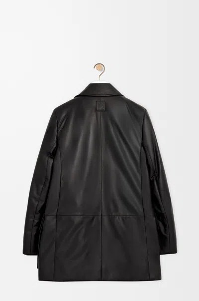 Loewe Coat In Nappa Lambskin Size:38 For Woman In Black