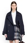 Loewe Coat In Wool Blend In Blue