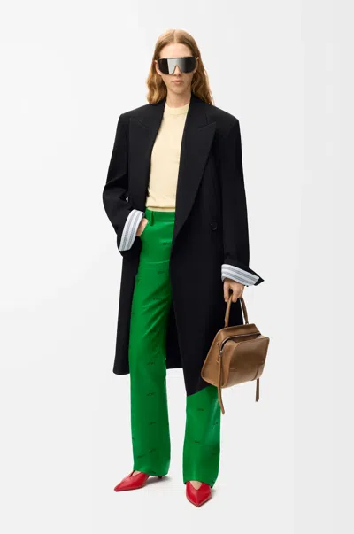 Loewe Coat In Wool Size:32 For Woman In Black